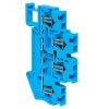 Колодка клеммная пружинная двойная JXB-ST-2.5 24А синяя EKF plc-jxb-st-2.5-4-2-blue