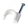 Крепеж кабеля круглый 10 мм, белый (50 шт/уп) REXANT 07-4010