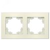 Рамка двухместная горизонтальная серия Афина слоновая кость (ivory) (еврослот) Универсал A0044-I