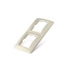 Севиль Рамка двухместная горизонтальная слоновая кость (ivory) Универсал Б-С0044