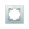 Рамка одноместная горизонтальная серия Афина серебро (еврослот) Универсал A0053-S