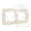 Рамка 2 поста Валери горизонтальная слоновая кость Универсал Б-ВР002Г