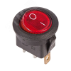 Выключатель клавишный круглый 250V 6А (3с) ON-OFF красный с подсветкой REXANT 36-2570