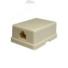 Розетка компьютерная 6P4C (RJ-11). 1 порт СУПР 10-0305