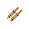 Разъем штекер RCA металл пайка ZN чёрный/красный GOLD PROCONNECT REXANT 14-0405-1