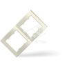 Рамка 2 поста Бриллиант вертикальная слоновая кость Универсал 7948677