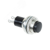 Выключатель-кнопка металл 220V 2А (2с) (ON)-OFF 10.2 черная Mini REXANT 36-3330