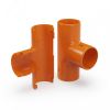 Тройник разборный оранжевый d25 мм (30шт/300шт уп/кор) Промрукав PR13.1160
