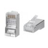 Коннектор RJ-45 под витую пару, категория 6/7, экранированный, универсальный (для одножильного и многожильного кабеля) для проводников с толщиной по и Cabeus 8P8C-SH-C6