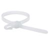Хомут P6.6 с монтажным основанием под отверстие 5,1 мм, белый 3,6x152