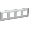SKANDY Рамка 4-местная SK-F04S серебряный IEK