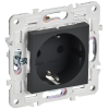 SKANDY Розетка с заземлением с защитными шторками 16А SK-R04G графит IEK