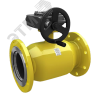 Кран шаровой стальной цельносварной фланцевый полнопроходной DN150 PN16 с редуктором для газообразных сред LD КШ.Ц.Ф.Р.GAS.150.016.П/П.02