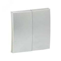 Валенсия лицевая панель выключателя 2-кл. 10А сталь EKF ESV10-L-023-30