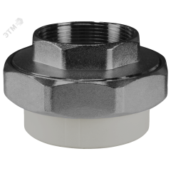 Муфта комб.разъём.(американка) с внутренней резьбой 20х3/4 (200/25) СЕРАЯ VALFEX 10155120Г