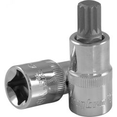 Насадка торцевая 1/2''DR с вставкой-битой SPLINE, M12 Ombra 055726