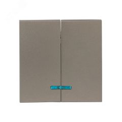 Валенсия лицевая панель выключателя 2-кл. с индикатором 10А кашемир EKF ESV10-L-123-40