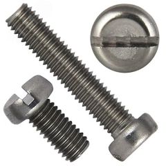 Винт DIN 84 М5х35 4.8 А2К с цилиндрической головкой и плоским шлицем оцинкованный ПроТек 00000004433