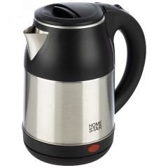 Чайник стальной HS-1034 на 1.8 л, цвет черный HomeStar 102668
