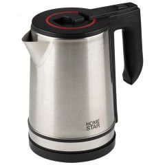Чайник стальной HS-1039 на 1.8 л, цвет черный HomeStar 105218