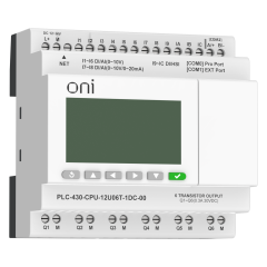 ПЛК 430 Модуль ЦПУ 4 DI 6 UI (0-10 В/DI) 2 UI (0-10 В/0-20 мА/DI) 6 TO 24В DC с Ethernet портом с экраном ONI