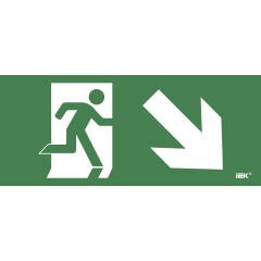 Этикетка самоклеящаяся 330х140мм "Фигура/стрелка вниз вправо" IEK