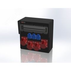 Устройство распределительное 0 настенное твердая резина IP44 40A корпус 370х370х203 AlpenBox 0230005