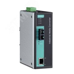 Медиаконвертер Ethernet 10/100BaseTX в 100BaseFX (многомодовое оптоволокно) в металлическом корпусе. Взрывозащищенное исполнение. MOXA IMC-101-M-SC-IEX