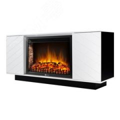 Портал для камина Como 30 шпон белый с черной эмалью Firelight Como 30 WB