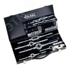 Набор метчиков и плашек M3 -M12 HSS-G 37 предметов Voelkel V49107