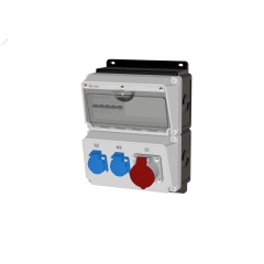 Комбинация розеток , Вход М32, клеммы, 1xCEE16A5p, 2xSchuko16A, IP44. INPIN 1602002