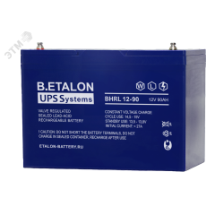 Аккумулятор B.ETALON BHRL 12В 90 А/ч Etalon Battery 800-12/90S