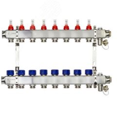 Коллекторная группа SSM-8RF set 8 контуров 1' x 3/4' с расходомерами и кронштейнами Ридан 088U0958R