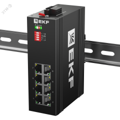 Коммутатор промышленный неуправляемый U-8GTP, 8 портов 10/100/1000Base-T(X) RJ45 c PoE, монтаж на динрейку TSX EKF EKF TSX-U-8GTP