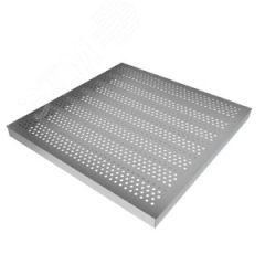 Панель фальшпола металлическая перфорированная, перфорация 15%, толщиной 38 мм, сверху - ПВХ покрыти OSTEC 668454