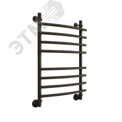 Полотенцесушитель водяной R Primo 80/50 с крепежом, фитингами и отражателями цвет чёрный матовый ДВИН 4627159981804