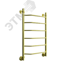 Полотенцесушитель водяной E 80/50 с крепежом, фитингами и отражателями цвет золотой хром ДВИН 4627085989486