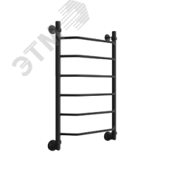 Полотенцесушитель водяной E 80/50 с крепежом, фитингами и отражателями цвет чёрный матовый ДВИН 4627152138724