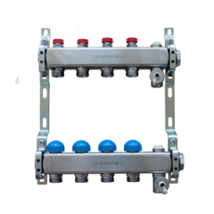 Коллекторная группа с ручными регулировочными клапанами 1' х 5 выхода 3/4' НР евроконус Usystems 1135931