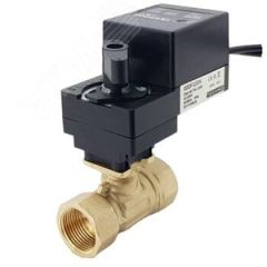 Кран шаровый двухходовой DN32, резьба G1-1/4 с электроприводом 4Нм, 24В, управление аналоговое 0(2)~10V Techno HK232-04AN/24V