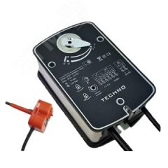 Электропривод противопожарный с пружиной 5Nm, ON/OFF, 2SPDT, S(72 град), 24AC/DC Techno SF-05DFS/24V