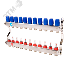 Коллекторная группа с расходомерами 1' х 11 выходов 3/4' НР евроконус MVI MS.511.06