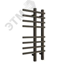 Полотенцесушитель электрический из квадратного профиля LX plaza neo 80/40 с диммером цвет чёрный матовый ДВИН 4657771770838