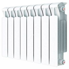 Радиатор биметаллический секционный монолитный 350/100/10 боковое подключение Rifar 3RM35-10