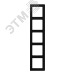 Рамка 5 постов, дюропласт, черный матовый JUNG LS985SWM