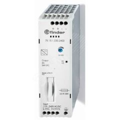Источник питания импульсный, вход 120...240В AC/220В DC, выход 24В DC, 120Вт, компактный, степень защиты IP20 FINDER 78.1B.1.230.2403