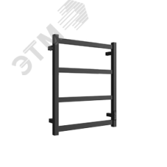 Полотенцесушитель электрический из квадратного профиля L plaza neo 60/50 с диммером цвет чёрный матовый ДВИН 4656759179236
