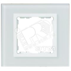 Рамка на 4 поста, S82N, белый - белый (стекло) Simon 82647-30