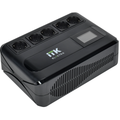 ITK ELECTRA LT5 ИБП однофазный линейно-интерактивный 1000ВА/600Вт 5хSchuko LCD дисплей АКБ 1х9AH USB+USB Charge RJ45/11