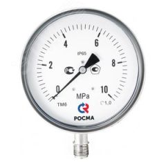 Манометр коррозионностойкий виброустойчивый радиальный ТМ-621Р.05 0-1,6MPa M20x1,5 кл.т 1,5, готовый к гидрозаполнению РОСМА 00000007574